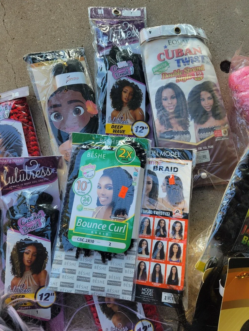 Mixed Lot 19 Wigs Brands Colors Synthetic Twist Wave Braid New And Pre-owned